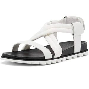 Sorel Roaming Decon Slide Sandals Crisscross Slip On Sea Salt